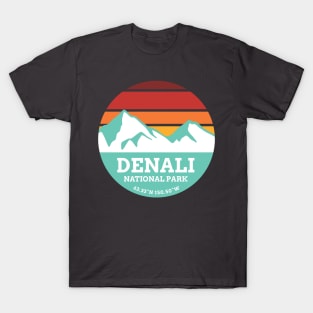 Denali National Park Retro Sticker T-Shirt